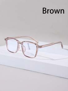 1 chiếc kính gọng nhựa hình chữ nhật thời trang dành cho nam thích hợp sử dụng với máy tính, mục đích trang trí, từ màn hình điện thoại, kính chơi game trong suốt, kính bảo vệ mắt trong suốt - Nhiều màu - Xem 4