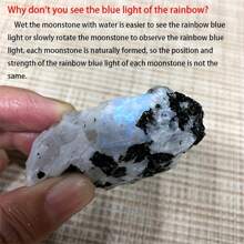 1/2/3pcs Natural Moonstone Crystal Raw Stone, Blue Light Seven Chakras Crystal Raw Stone, Aroma Therapy Diffusion Stone, Mineral Specimen Decorative Collection, Healing Gold Rock Aura Crystals, Advanced Jewelry Diy Decoration, Yoga Meditation Crystals, Best Holiday Gift