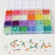 2 Boxes/Set Of 4000pcs Multicolor Bead & Letter Diy Jewelry Making Kit For Bracelet Making Christmas - Multicolor - View 4