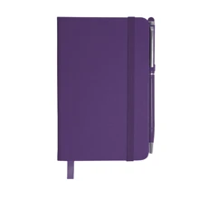 PromoClick Mini libreta de 80 hojas con boligrafo touch - Morado - Ver 3
