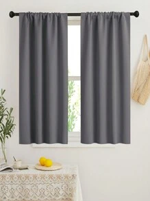Ein Stück hochpräziser Lichtblockierung Kurzvorhang in dunkelgrau, mit modernem Stil aus Polyestermaterial, das für kleine Fenster, Küchen, Badezimmer, Keller, Schränke, Wohnmobile usw. geeignet ist.