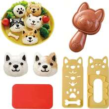 1入組可愛動物圖案兒童飯糰模,壽司模、米片製造器、飯糰模、便當配件diy廚房工具,附海苔、海苔冲压機 - 貓熊 - 查看 2