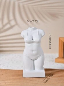 1件新風格極簡創意人體藝術雕塑適用於門廳,電視架,酒櫃,客廳,書房,辦公桌等家居裝飾 - 白色 - 查看 2