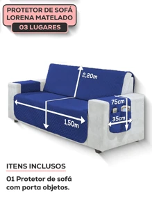 FV Enxovais Sofa Covers - 藍色 - 查看 3