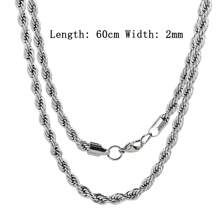 1pc Stainless Steel Twist Chain Twisted Fashion Necklace Bone Chain Jewellery For Men Gift - Twist Chain - View 15