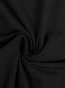 Camiseta De Hombre Con Impresión De Letras - Negro - Ver 7
