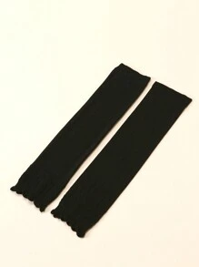 1pair Women's Thin Heart Shaped Frill Trim Arm Sleeves Suitable For Daily & Party Use Valentine's Day - Beige - View 10