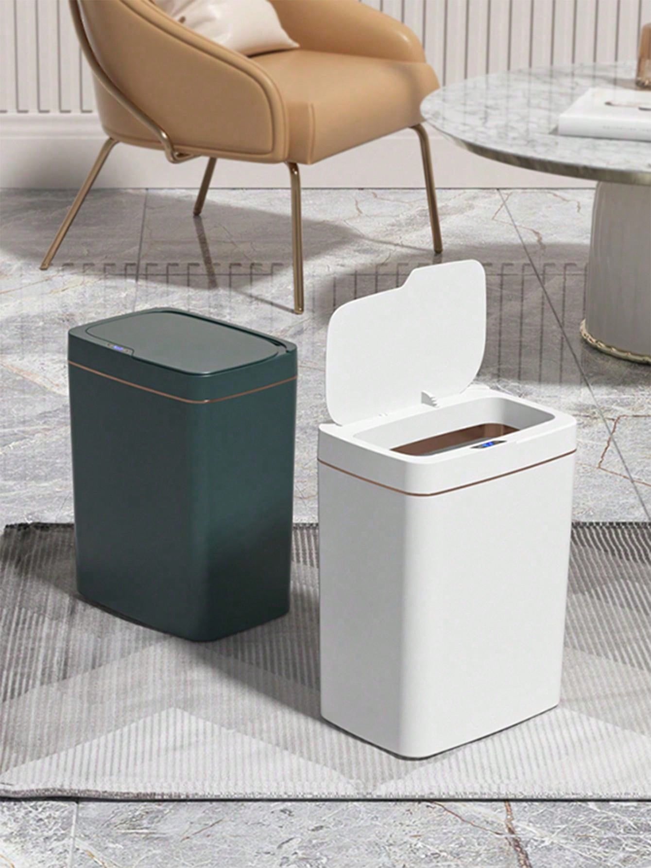 1pc Platinum Smart Home Garbage Can, SensorOperated, Automatic Lid