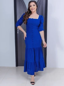 Women Dresses - 寶藍色 - 查看 1