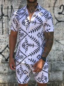 Men Shirt Co-Ords - 白色 - 查看 3