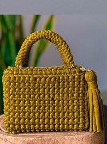 Women Tote Bags - Mustard Yellow - View 1
