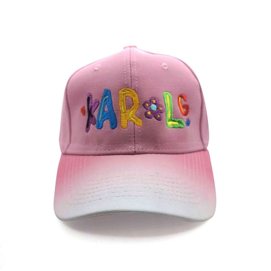 Gorra Karol G degradada Bordada beisbolera ajustable Mañana Será Bonito - Rosa - Ver 1