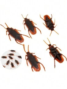 10pcs Random Sending Cockroach Toy, Prank Realistic Roach Toy - Multicolor - View 2