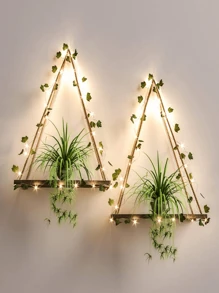 20 Led Battery Powered String Lights, 2m Copper Wire Fairy Lights With Stars & Ivy Leaf Garland, Hanging Vine Lights For Home Bedroom, Christmas, Parties, New Year, Wedding Decorations - Multicolor - View 5