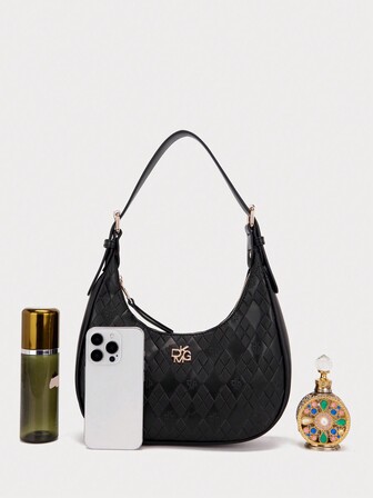 DK DKMG VANESSAMAY&DKMG 1入時尚復古印花PU材質女式單肩包/手提包，適用於母親節、假日和各類場合