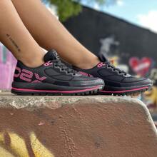 Women Wedge Sneakers - Màu Hồng Tươi - Xem 3