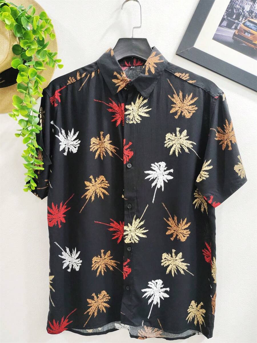 Men Shirts - 黑色 - 查看 1