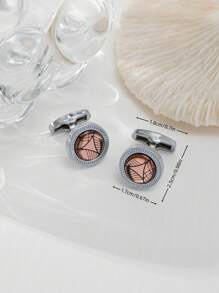 3 cái/bộ Nam Làm Việc  Váy áo sơ mi Phụ kiện , Bao gồm Thanh lịch Và Sang trọng Khuy măng sét Và Vòng cổ , Đúng mốt Tay áo Trụ Với Hộp Quà , Tròn , Và Hình tam giác Thiết kế , Vàng Và Màu bạc Màu sắc - Lạc đà - Xem 7