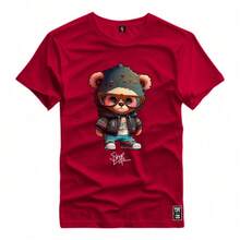 Men T-Shirts - 紫紅色 - 查看 1