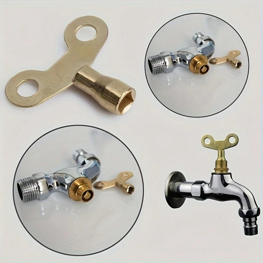 3pcs Quick Open Faucet Key With Lock - Easy And Convenient Tool For Faucet Maintenance And Repair - Multicolor - View 1