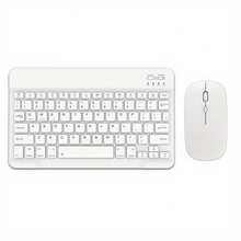 Wireless Keyboard And Mouse Kit With Bluetooth Compatible For Android, IOS, Windows, Xiaomi, Samsung, Huawei, Apple, Tablet - White - View 2