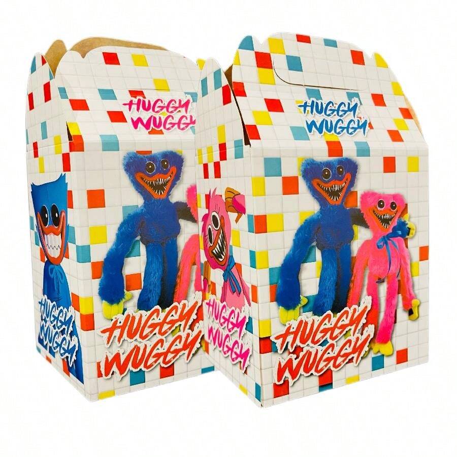 25 Cajas para Dulceros Personaje Huggy Wuggy Poppy Play Personajes para Fiesta Aguinaldos Colores Dulceras Cajita Adorno Regalo Bolo Volo Pascua Posada Recuerdo Decoracion Cumpleaños - Azul - Ver 1