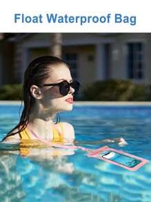 1pc Random Color Waterproof Phone Pouch With Touchscreen Function, Ideal For Swimming, Water Parks, And Rafting; A Professional Protective Case And Storage Bag For Your Phone