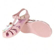 Kids Flat Sandals - 乾枯玫瑰色 - 查看 1