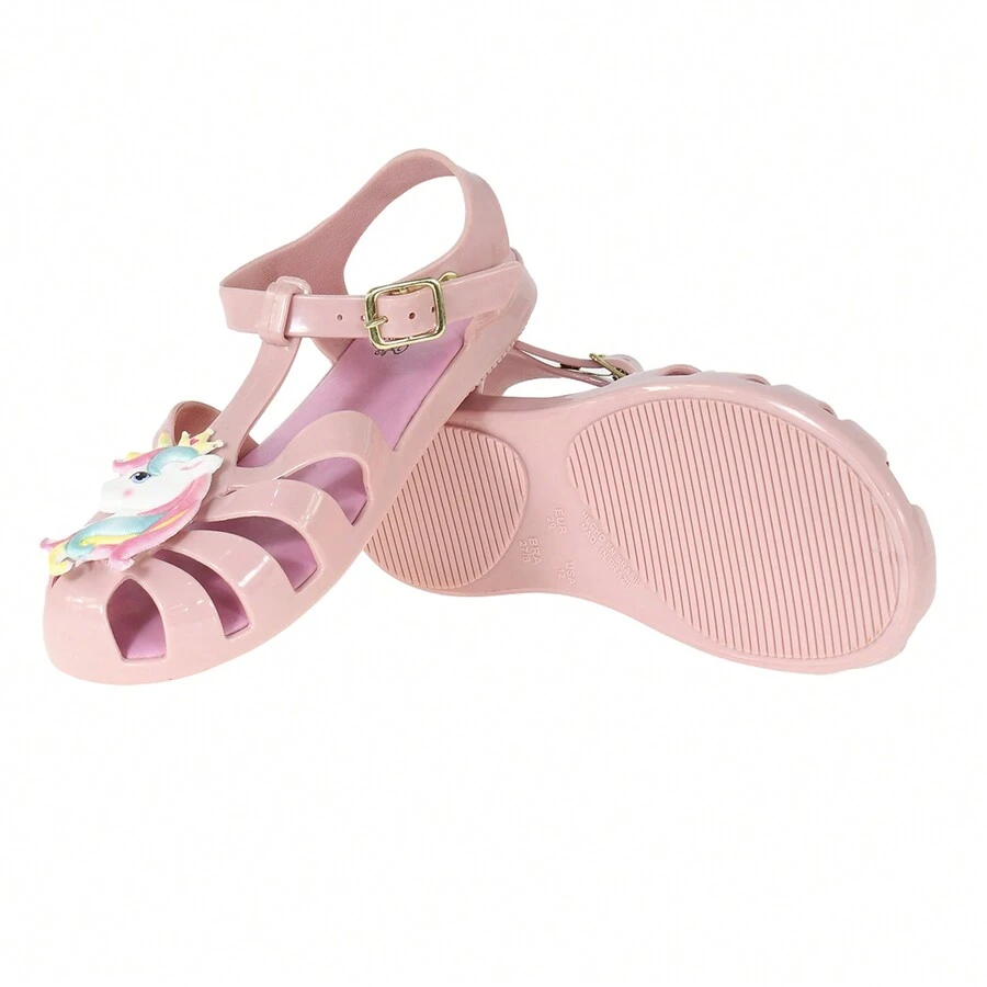 Kids Flat Sandals - 乾枯玫瑰色 - 查看 1