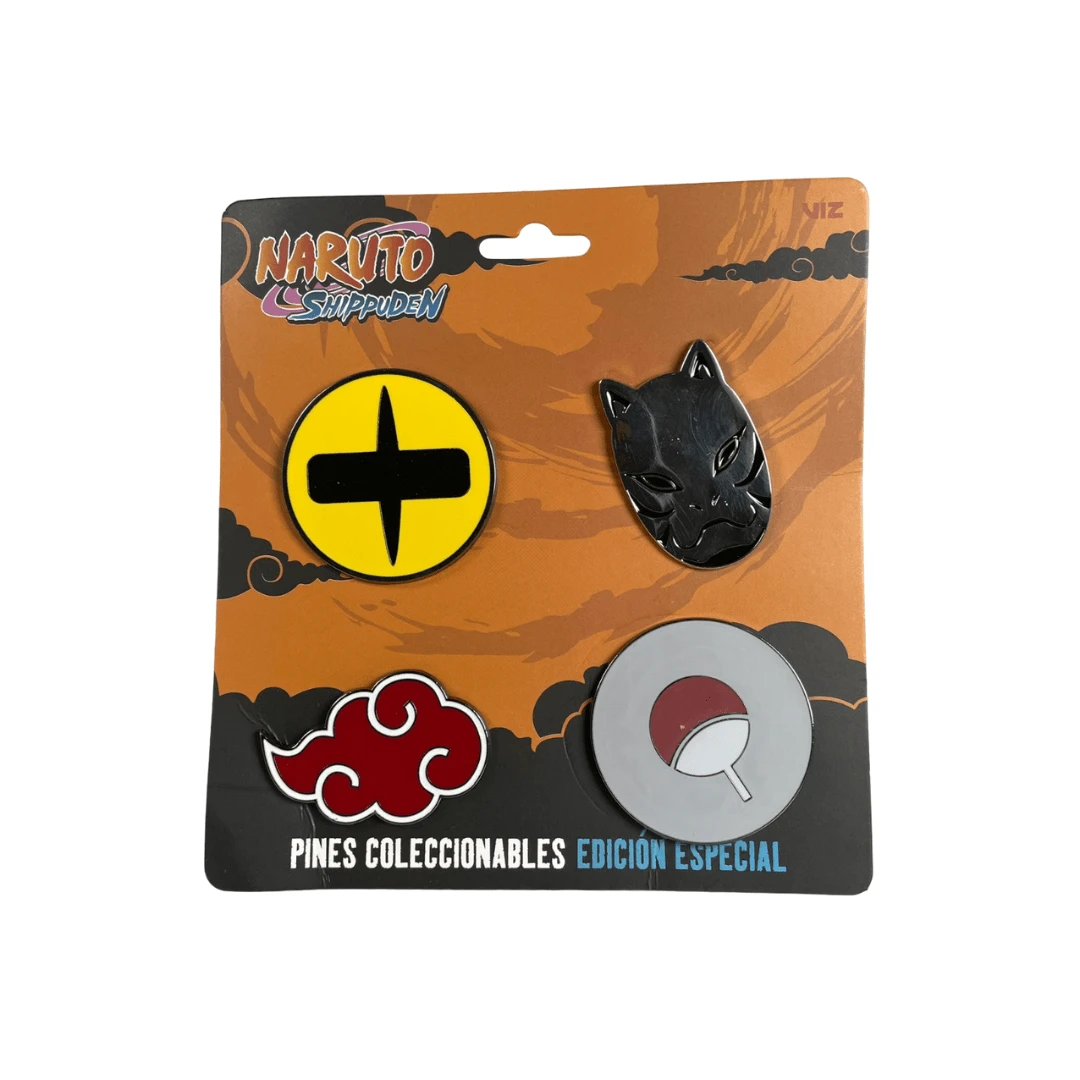 Pines de Metal Logos de Clanes Anime Narut Moda Geek - Multicolor - Ver 1