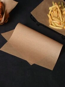 50张吸油垫纸，用于煎炸食物和甜点，空气炸锅烤盘纸，空气炸锅配件，厨房配件，防油纸，披萨纸，烤盘纸，烧烤和炸鸡托盘纸，吸油垫纸 - 棕色 - 查看 7