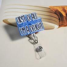 1入新款鬆散壓克力卡通動物彩虹字母袋飾,護士/醫生/教師可調名牌,男女上班族適用的方便且有吸引力的配件 - 彩色 - 查看 7