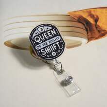 1入新款鬆散壓克力卡通動物彩虹字母袋飾,護士/醫生/教師可調名牌,男女上班族適用的方便且有吸引力的配件 - 彩色 - 查看 8