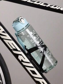 1入2000ml或750ml透明塑料水瓶,口號圖像運動水瓶,室內外均適用 - 紫色 - 查看 4