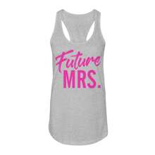 Nearly There Future Mrs Pink Graphic Ladies Cotton Tank Top - Xám - Xem 1