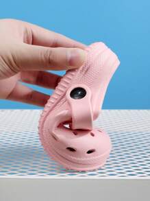 New Arrival Girls' Breathable Hollow Out Flat Sandals, Slip-Resistant Dual-Use Slippers For Summer, Beach, Holiday - Pink - View 3