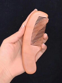 2pcs/Pack Small Size Baby Bath Soft Brush & Small Wooden Comb Set For Infant Hair Cleaning, Perfect Gift For Newborns, Random Wood Color