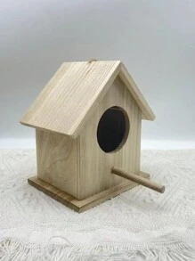 1入戶外鳥屋繁殖箱鳥籠巢木製鳥屋6.5''x6.1''x5.91'' - 彩色 - 查看 4