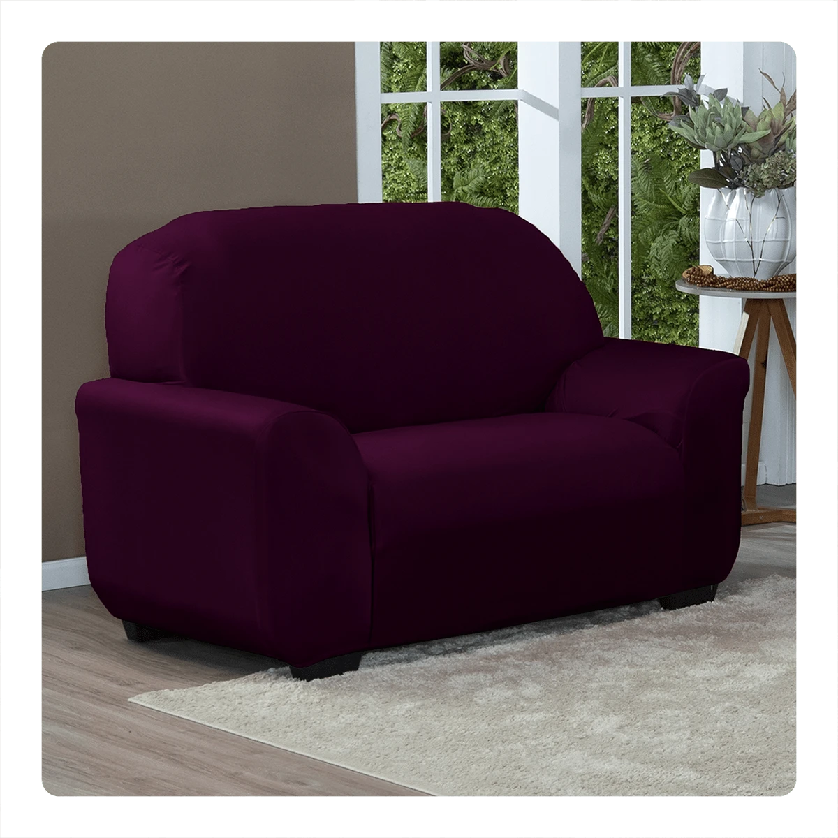 Sofa Covers - Màu Đỏ Sâu - Xem 1