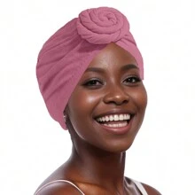 Turbante per donne, fascia per capelli intrecciata a mano in tinta unita con motivo bussola, turbante casual, confortevole e versatile per casa ed attività all