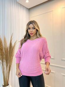 Women Knit Tops - 粉色 - 查看 2