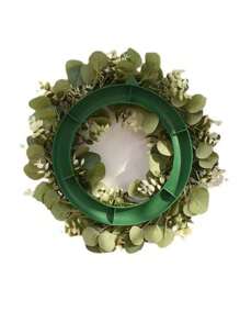 1 pièce Couronne d'eucalyptus artificielle, fleurs factices à la touche réelle avec tiges de haute qualité résistantes à l'oxydation pour arrangement de mariage, bouquet de mariée, centre de table, jardin, cour, mariage, anniversaire, décoration de douche, décoration de chambre esthétique, décoration de la maison, Saint-Valentin, cadeau
