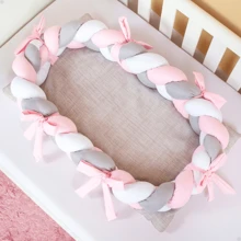 Almofada Amamentação Com Ninho Redutor de Berço Trança Mini Berço Protetor