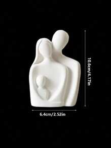 1pc Nordic Style Cozy Three Members Abstract Art Resin Craft Home Decoration Ornament Best - White - View 2