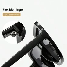 Sunglasses Fashion Posing Large Frame Sunglasses Visor Glasses - Black - View 3