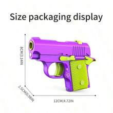 3d Gravity Defying Carrot Shaped Mini Toy Gun For Kids - Multicolor - View 2