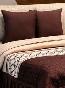 Home Elephant Edrecolcha con Cojines Decorativos King Size - Color caoba - Ver 2