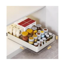 Hodeffior Pull Out Cabinet Organizer, Extendable Sliding Drawer,Sl-Ide Out Drawer Storage Shelves For Kitchen Cupboard, Roll Out Storage Shelf Storage For Pantry, S/M/L/XL/XXL - White - View 9