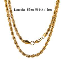 1pc Stainless Steel Twist Chain Twisted Fashion Necklace Bone Chain Jewellery For Men Gift - Twist Chain - View 12