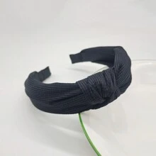 1pc Ladies" Solid Color Candy-Colored Waffle Fashionable Hairband With Knot Design, Simple Hair Accessory For Festivals And Daily Wear,Hairband,Hair Hoop Headbands